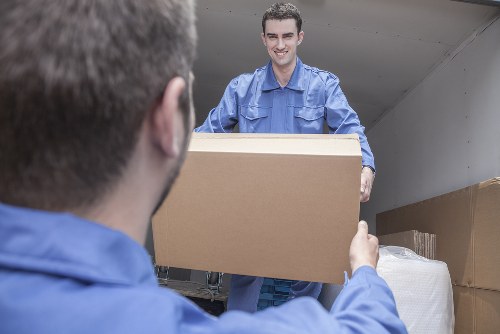 Commercial moving team planning a Brentford office relocation