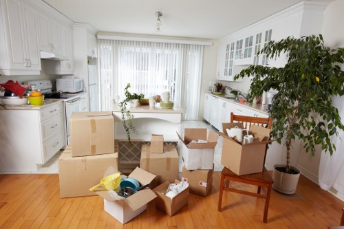 Careful loading of sofas and wardrobes during Brentford furniture removals