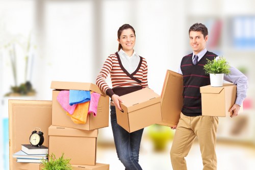 Organised packing boxes for a Brentford house move