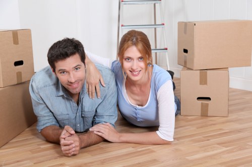 Team coordinating office relocation services in Brentford during a planned move