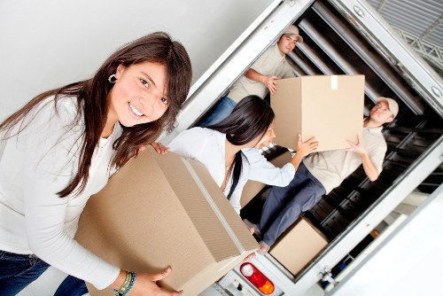 Waste disposal and recyclable packing materials from a move